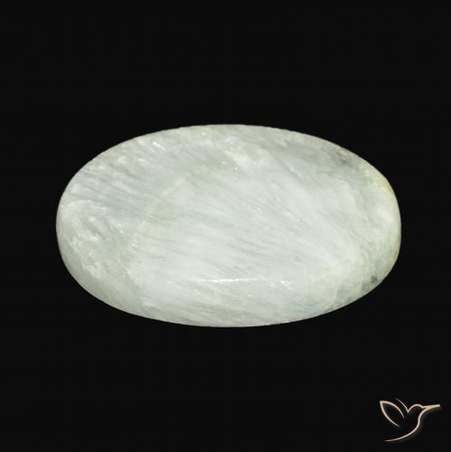 Aragonite Verde chiaro naturale da 54.71 ct, Ovale, Opaco