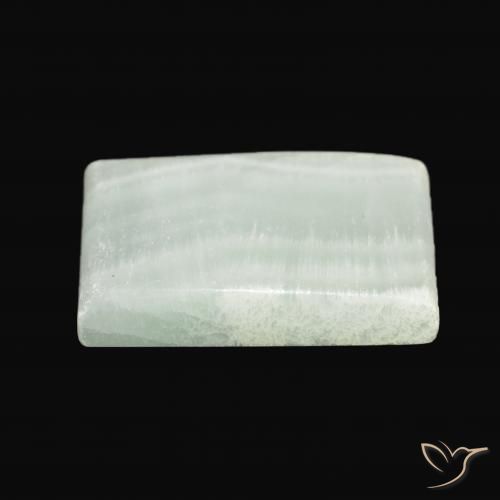 Aragonite Verde chiaro naturale da 42.74 ct, Taglio a baguette, Opaco