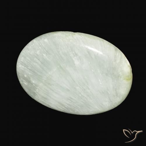 Aragonite Verde chiaro naturale da 48.07 ct, Ovale, Opaco