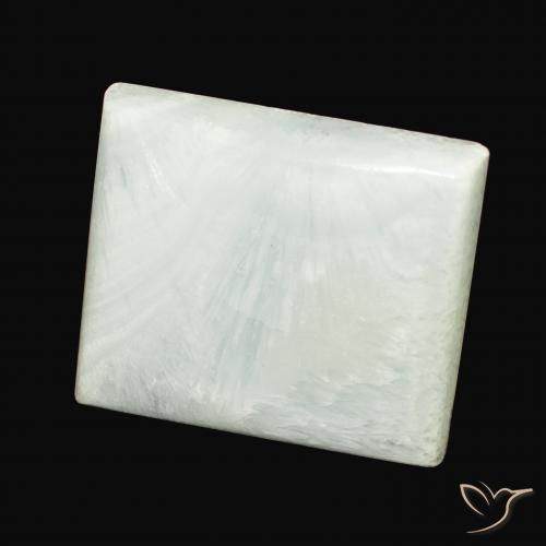 Aragonite Giallo Pallido Verde naturale da 49.84 ct, Taglio a baguette, Opaco