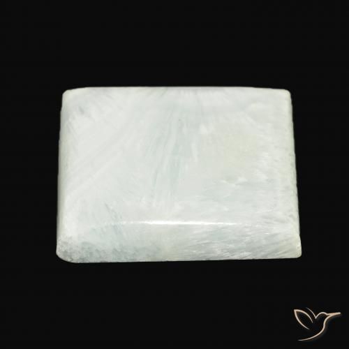 Aragonite Giallo Pallido Verde naturale da 49.84 ct, Taglio a baguette, Opaco