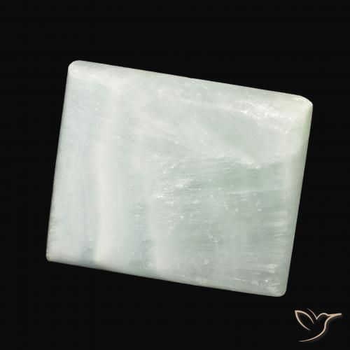 Aragonite Verde chiaro naturale da 65.98 ct, Taglio a baguette, Opaco