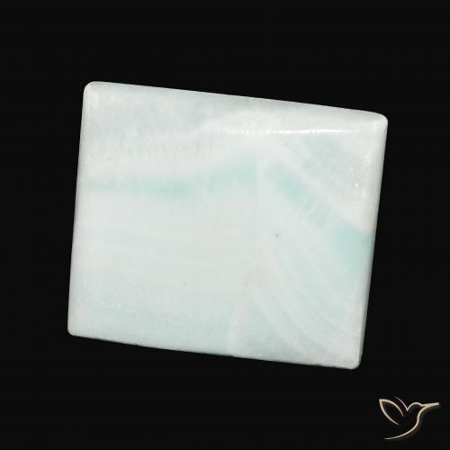 Aragonite Verde pallido naturale da 30.71 ct, Taglio a baguette, Opaco