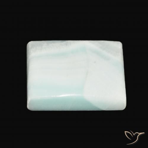 Aragonite Verde pallido naturale da 30.71 ct, Taglio a baguette, Opaco