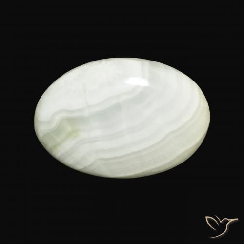 23.44ct Naturale Giallo Pallido Verde Aragonite, Ovale, Opaco