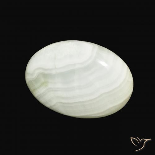 Aragonite Giallo Pallido Verde naturale da 23.44 ct, Ovale, Opaco