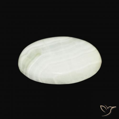 Aragonite Giallo Pallido Verde naturale da 23.44 ct, Ovale, Opaco