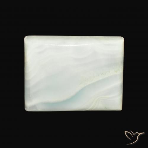 34.88ct Naturale Giallo Pallido Verde Aragonite, Taglio a baguette, Opaco