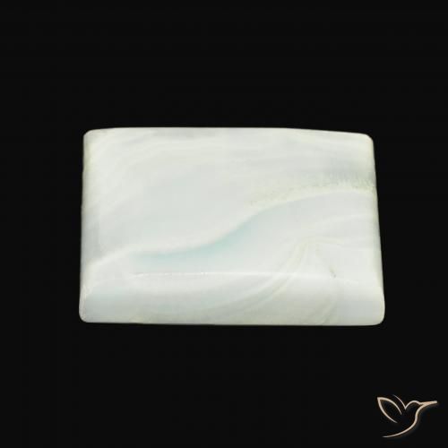 Aragonite Giallo Pallido Verde naturale da 34.88 ct, Taglio a baguette, Opaco