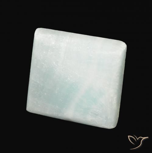 Aragonite Verde chiaro naturale da 13.88 ct, Quadrato, Opaco