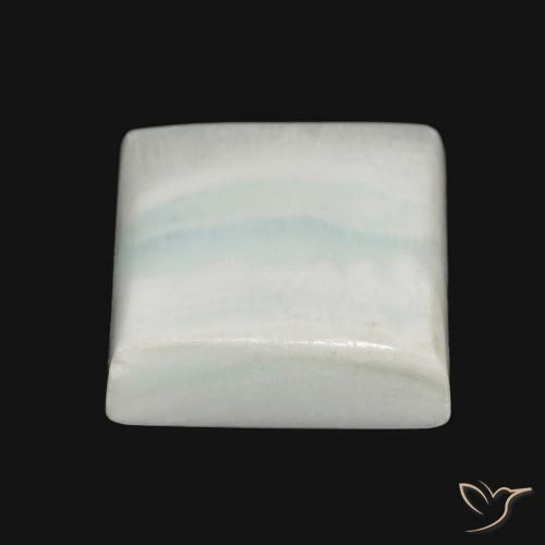 Aragonite Bianco grigio naturale da 21.62 ct, Quadrato, Opaco