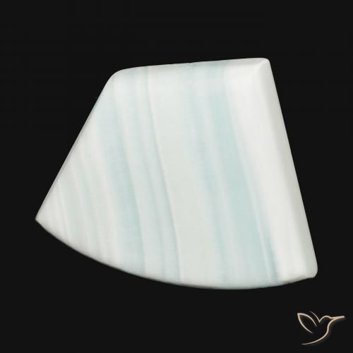 Aragonite Bianco verdognolo naturale da 34.21 ct, Taglio a fantasia, Opaco