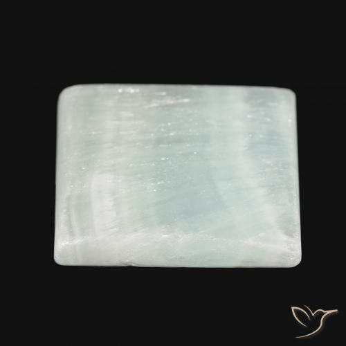Aragonite Bianco verdognolo naturale da 33.26 ct, Quadrato, Opaco