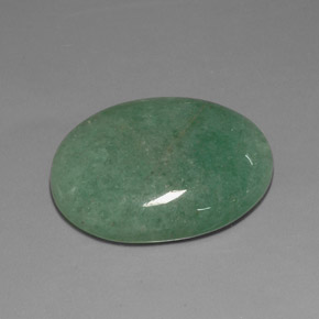Avventurina naturale verde da 37,18 ct, taglio ovale, opaco