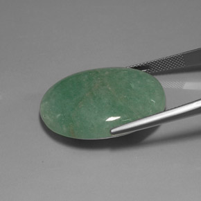 Avventurina naturale verde da 37,18 ct, taglio ovale, opaco