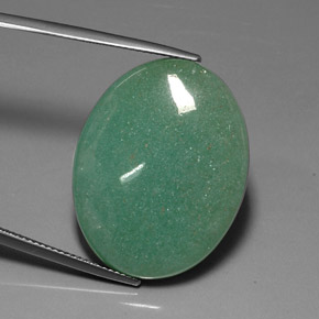 Avventurina Verde naturale da 33.04 ct, Taglio ovale, Opaco