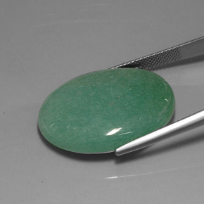 Avventurina Verde naturale da 33.04 ct, Taglio ovale, Opaco
