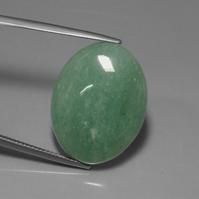 Avventurina Verde naturale da 23.52 ct, Taglio ovale, Opaco