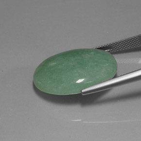 Avventurina Verde naturale da 23.52 ct, Taglio ovale, Opaco