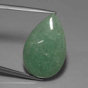 Avventurina Verde naturale da 23.68 ct, Forma a pera, Opaco