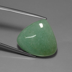 Avventurina naturale verde da 21,21 ct, taglio a pera, opaco