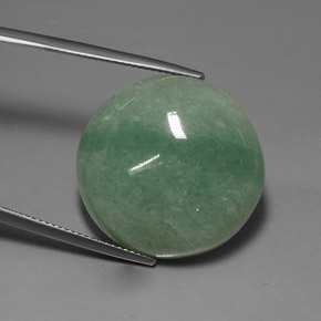 Avventurina naturale verde da 33,76 ct, taglio ovale, opaco