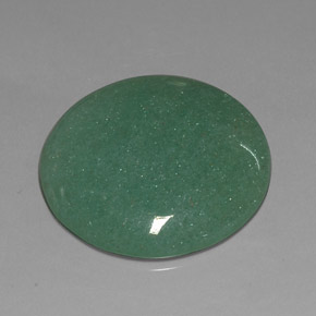 Avventurina naturale verde da 26,40 ct, taglio rotondo, opaco