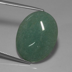 Avventurina Verde naturale da 23.78 ct, Taglio ovale, Opaco