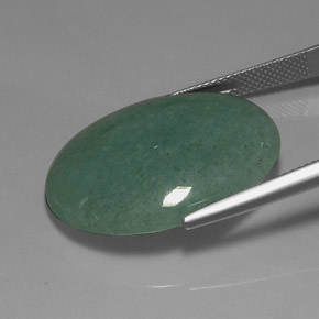 Avventurina Verde naturale da 23.78 ct, Taglio ovale, Opaco
