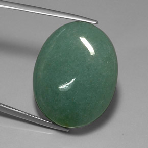 Avventurina Verde naturale da 34.34 ct, Taglio ovale, Opaco