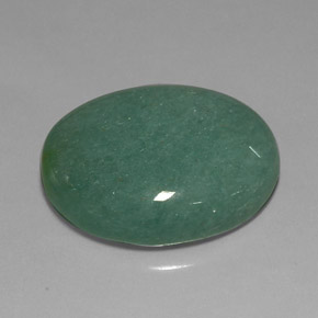 Avventurina Verde naturale da 34.34 ct, Taglio ovale, Opaco