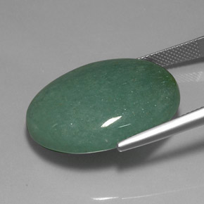 Avventurina Verde naturale da 34.34 ct, Taglio ovale, Opaco