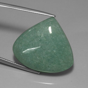 Avventurina naturale verde da 36,47 ct, taglio a pera, opaco