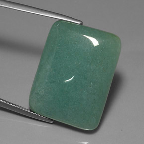 Avventurina Verde naturale da 30.87 ct, Taglio a baguette, Opaco