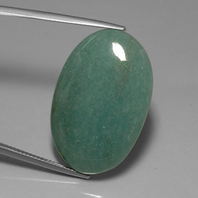 Avventurina naturale verde da 34,41 ct, taglio ovale, opaco