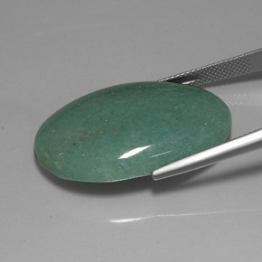 Avventurina naturale verde da 34,41 ct, taglio ovale, opaco