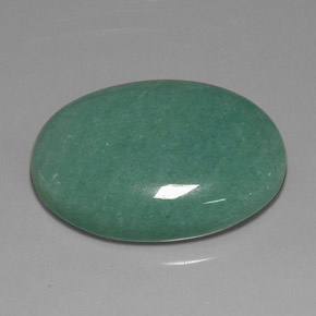 Avventurina naturale verde da 37,75 ct, taglio ovale, opaco