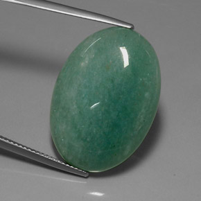 Avventurina Verde naturale da 23.34 ct, Taglio ovale, Opaco