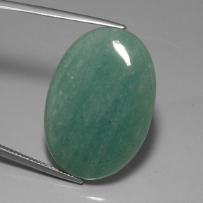 Avventurina naturale verde da 33,55 ct, taglio ovale, opaco
