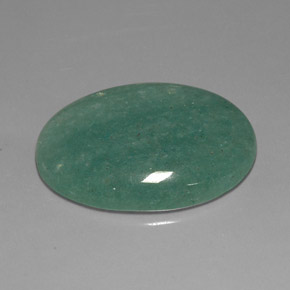 Avventurina naturale verde da 33,55 ct, taglio ovale, opaco