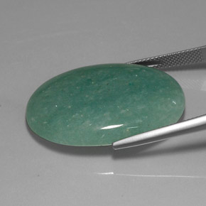 Avventurina naturale verde da 33,55 ct, taglio ovale, opaco