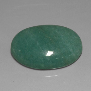 Avventurina naturale verde da 33,85 ct, taglio ovale, opaco