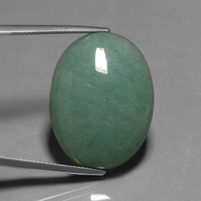 Avventurina naturale verde da 28,80 ct, taglio ovale, opaco