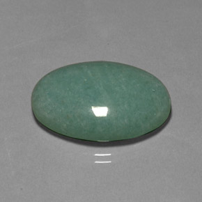 Avventurina naturale verde da 28,80 ct, taglio ovale, opaco