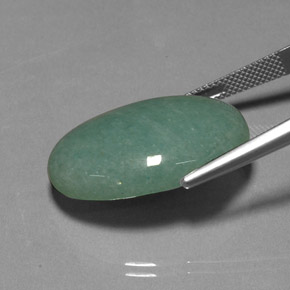 Avventurina naturale verde da 28,80 ct, taglio ovale, opaco