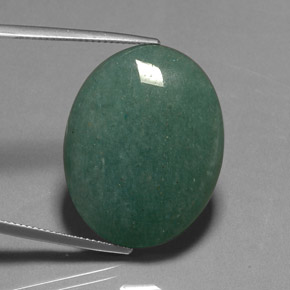 Avventurina naturale verde da 34,41 ct, taglio ovale, opaco