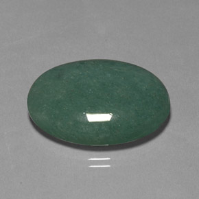 Avventurina naturale verde da 34,41 ct, taglio ovale, opaco