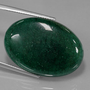 Avventurina Verde naturale da 34.82 ct, Taglio ovale, Traslucido