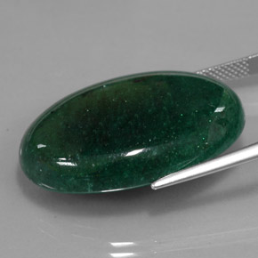 Avventurina Verde naturale da 34.82 ct, Taglio ovale, Traslucido