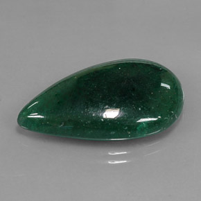 Avventurina naturale verde da 18,06 ct, taglio a pera, traslucido